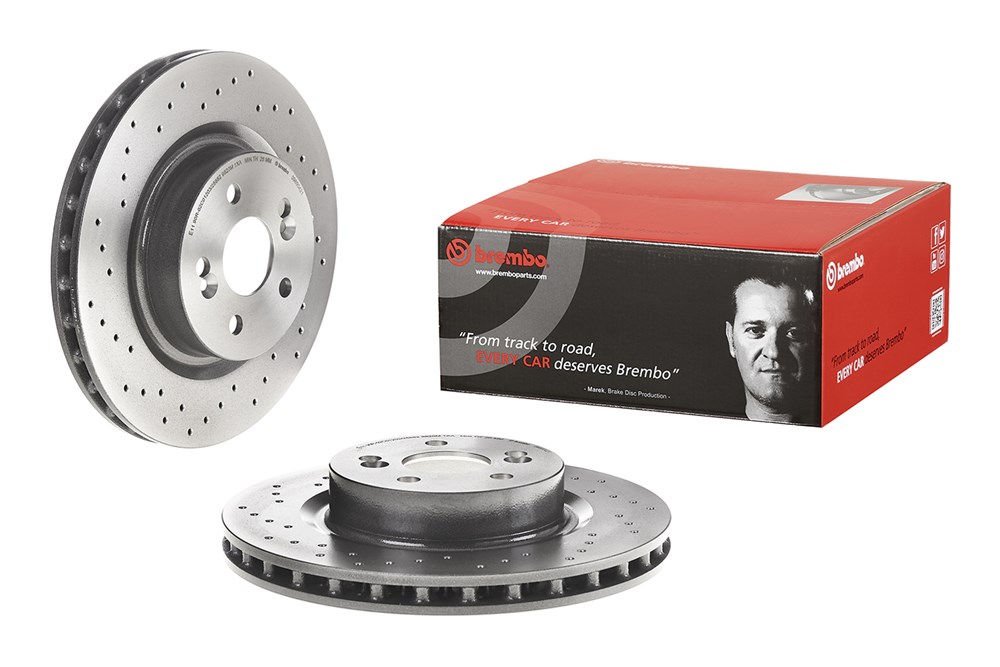 Brembo Bremsscheibe – gelocht/beschichtet 09.8904.21 Brembo Bremsscheibe – gelocht/beschichtet 09.8904.21