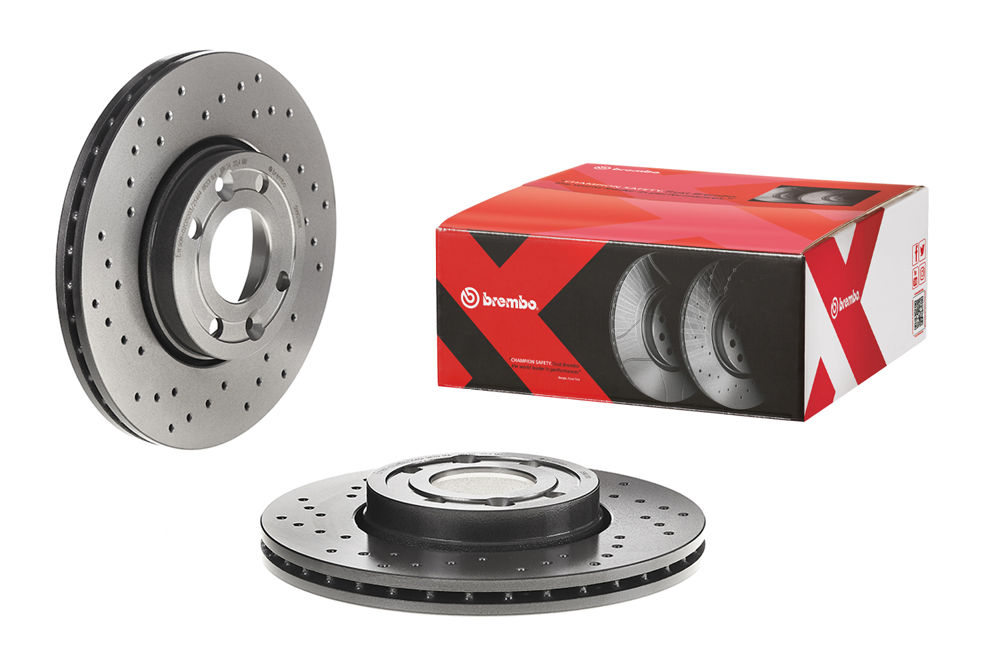 Brembo Bremsscheibe XTRA LINE – gelocht/beschichtet 09.9078.1X