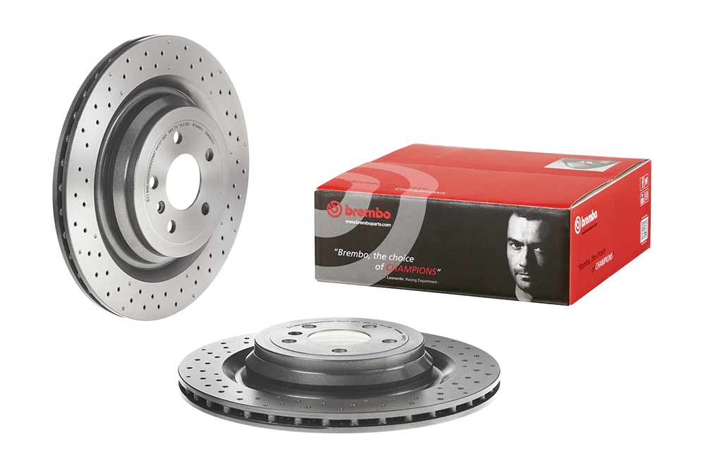 Brembo Bremsscheibe – gelocht/beschichtet 09.A961.21 Brembo Bremsscheibe – gelocht/beschichtet 09.A961.21
