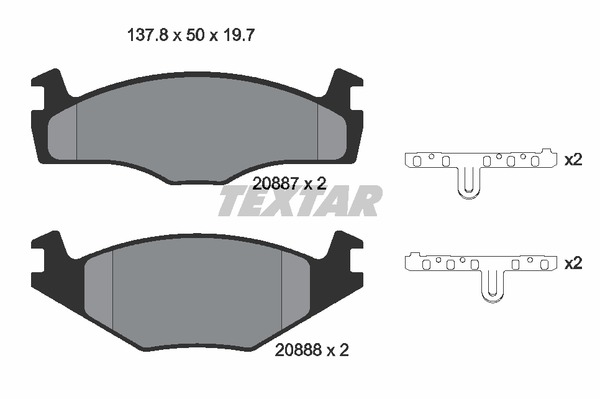 Textar Bremsbelagsatz 2088710