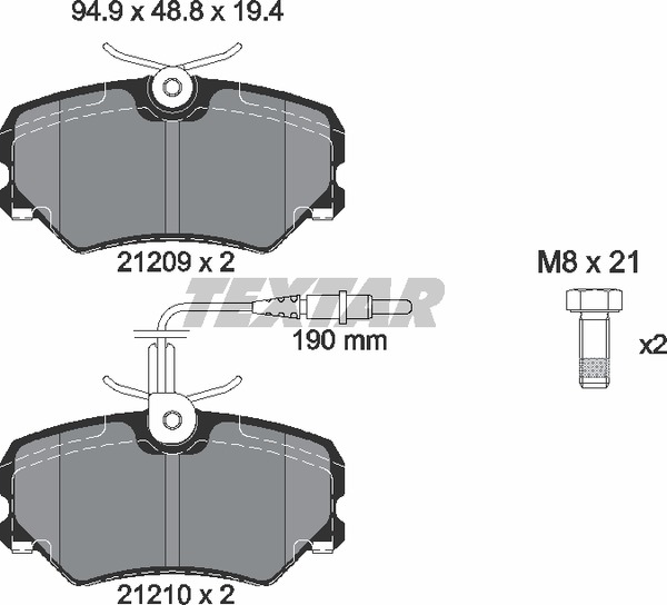 Textar Bremsbelagsatz 2120909