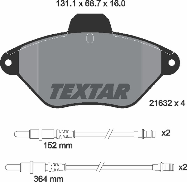 Textar Bremsbelagsatz 2163201