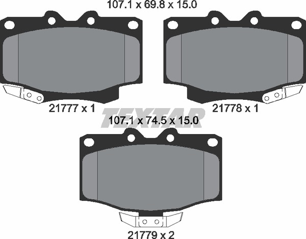 Textar Bremsbelagsatz 2177702