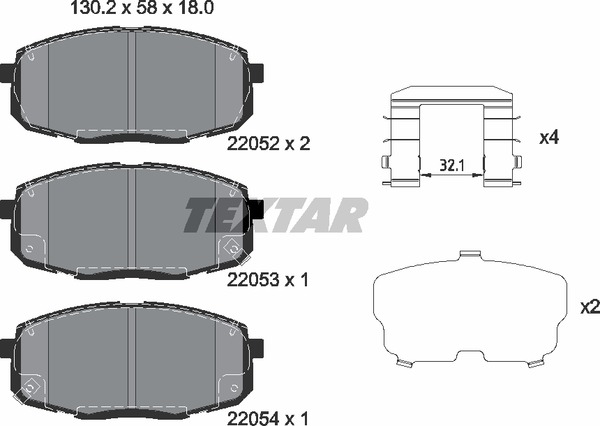 Textar Bremsbelagsatz 2205201