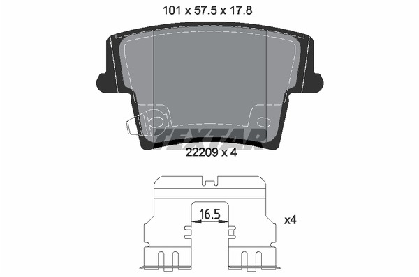 Textar Bremsbelagsatz 2220901