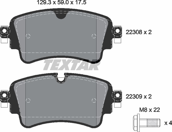 Textar Bremsbelagsatz 2230801