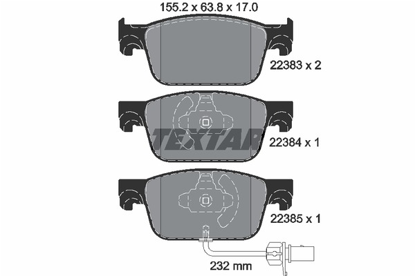 Textar Bremsbelagsatz 2238301