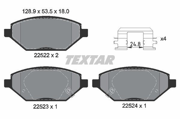 Textar Bremsbelagsatz 2252201