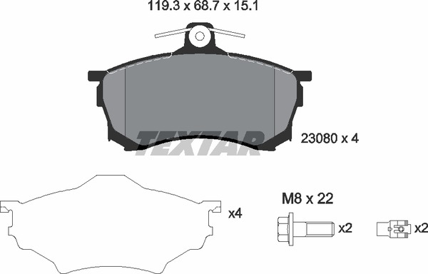 Textar Bremsbelagsatz 2308001