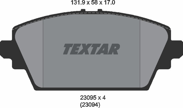 Textar Bremsbelagsatz 2309501