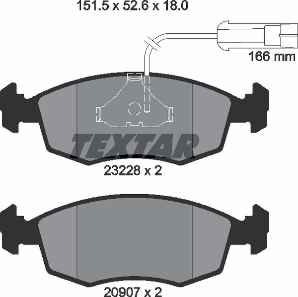 Textar Bremsbelagsatz 2322702