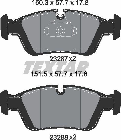 Textar Bremsbelagsatz 2328702
