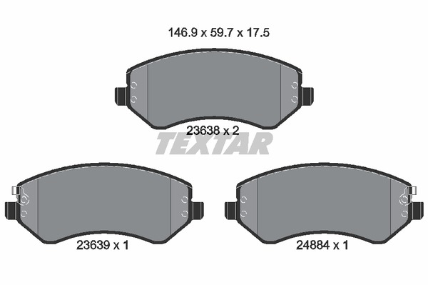 Textar Bremsbelagsatz 2363801