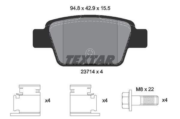 Textar Bremsbelagsatz 2371401