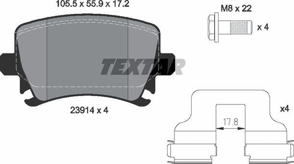 Textar Bremsbelagsatz 2391401
