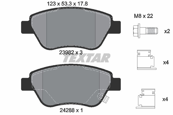 Textar Bremsbelagsatz 2398202
