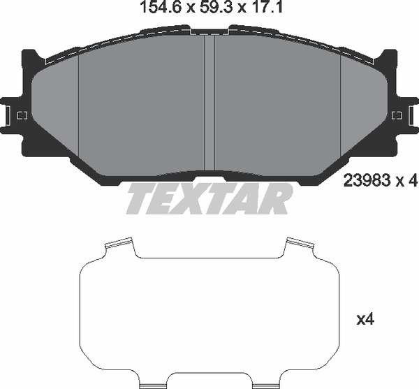 Textar Bremsbelagsatz 2398301