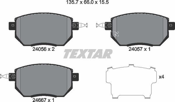Textar Bremsbelagsatz 2405601