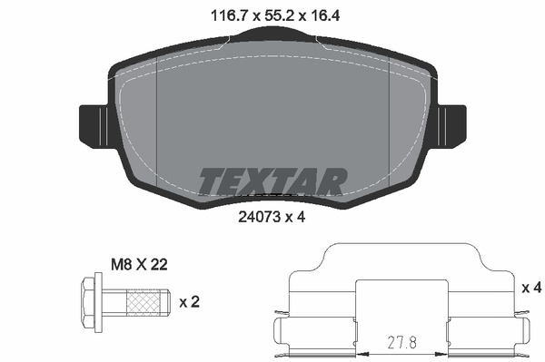 Textar Bremsbelagsatz 2407301