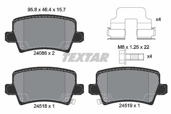 Textar Bremsbelagsatz 2408601