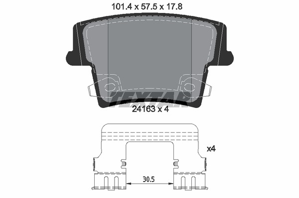 Textar Bremsbelagsatz 2416303