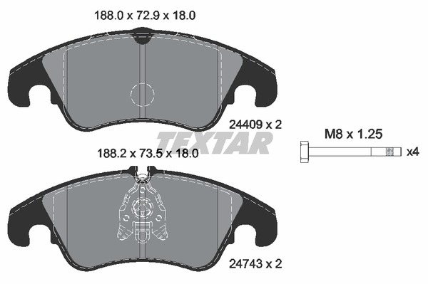 Textar Bremsbelagsatz 2440901
