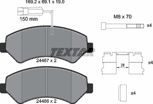 Textar Bremsbelagsatz 2446703