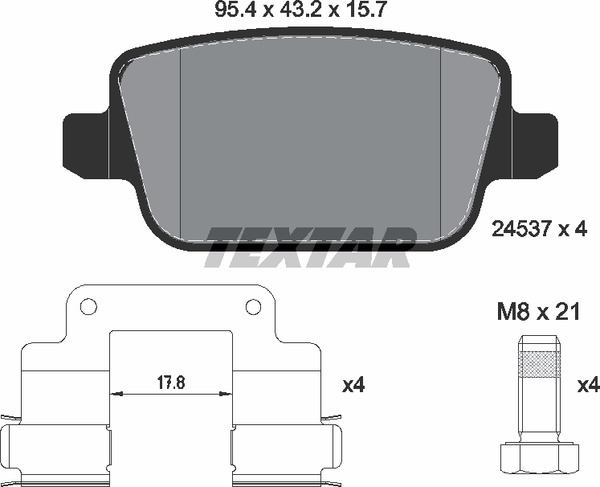 Textar Bremsbelagsatz 2453702
