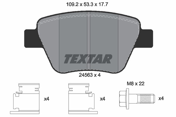 Textar Bremsbelagsatz 2456301