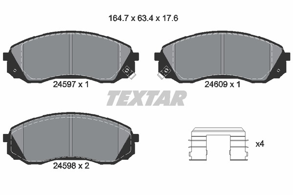 Textar Bremsbelagsatz 2459701