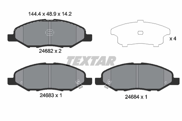 Textar Bremsbelagsatz 2468201