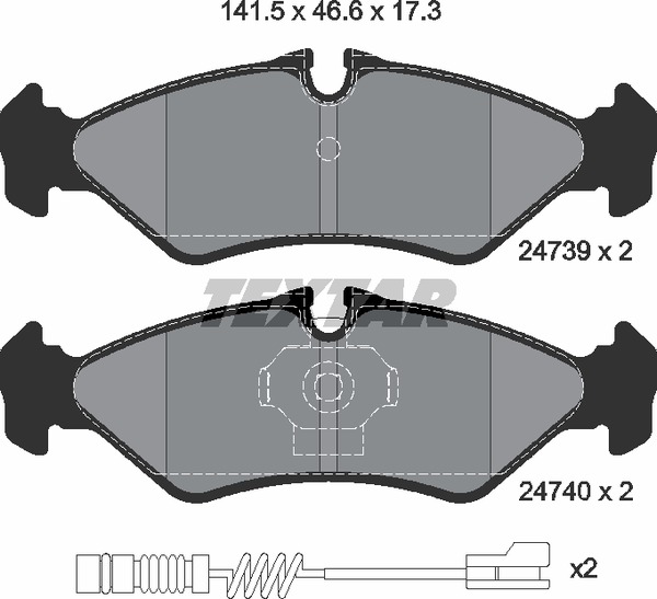 Textar Bremsbelagsatz 2473901
