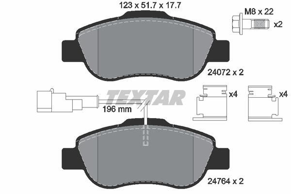 Textar Bremsbelagsatz 2476401