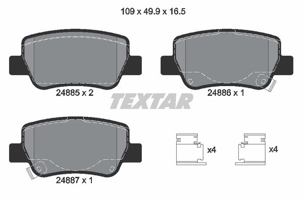 Textar Bremsbelagsatz 2488501