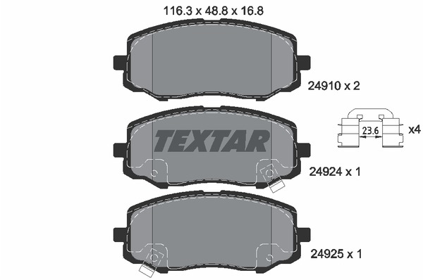 Textar Bremsbelagsatz 2491001