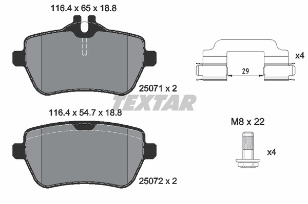 Textar Bremsbelagsatz 2507103