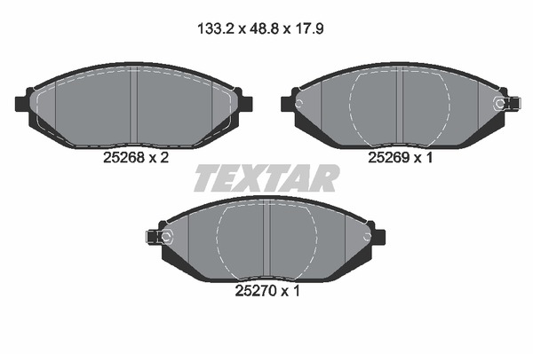 Textar Bremsbelagsatz 2526801