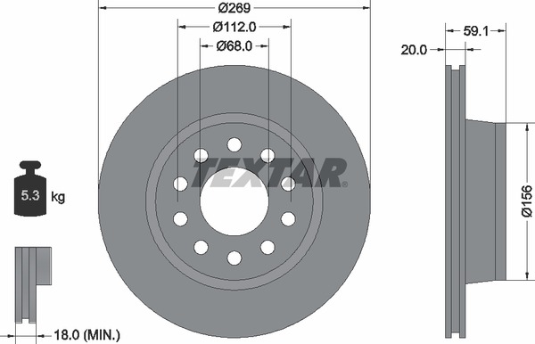 Textar Bremsscheibe 92068400