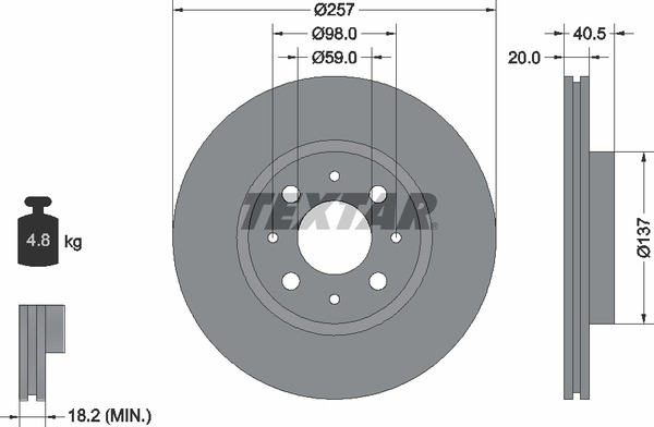Textar Bremsscheibe 92068503