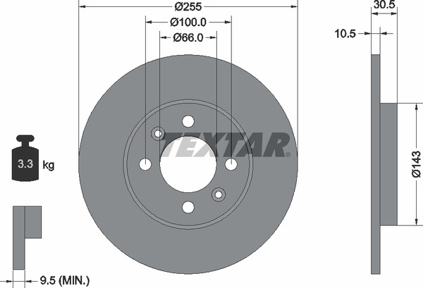 Textar Bremsscheibe 92068700