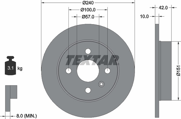 Textar Bremsscheibe 92092003