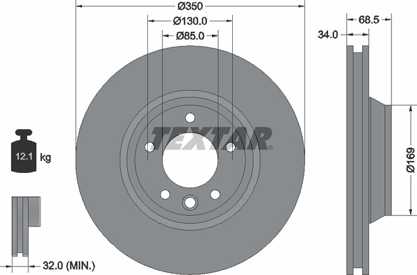 Textar Bremsscheibe 92121805