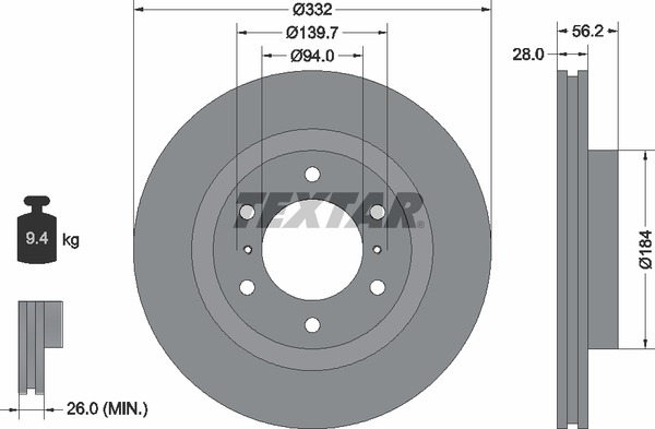 Textar Bremsscheibe 92167203