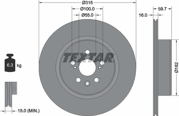 Textar Bremsscheibe 92169503