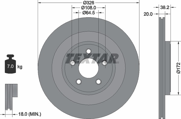 Textar Bremsscheibe 92178005