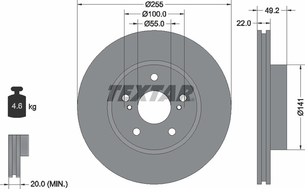 Textar Bremsscheibe 92179503