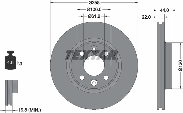 Textar Bremsscheibe 92255203