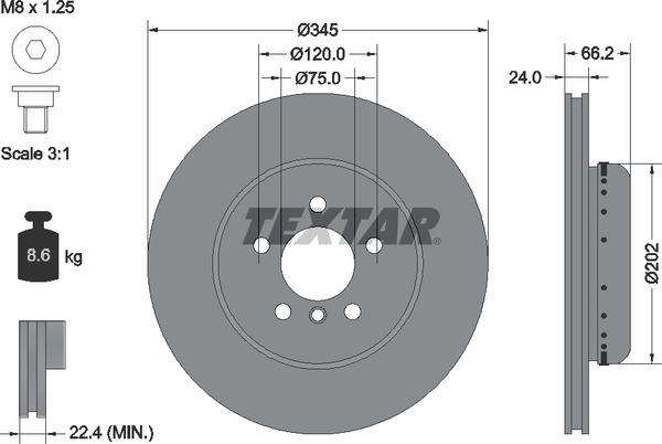 Textar Bremsscheibe 92265625