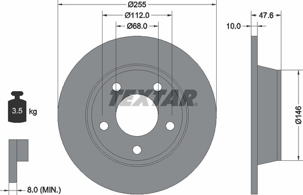 Textar Bremsscheibe 92117303