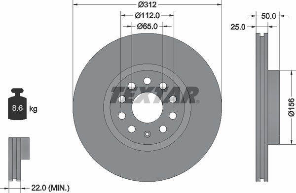 Textar Bremsscheibe 92120505